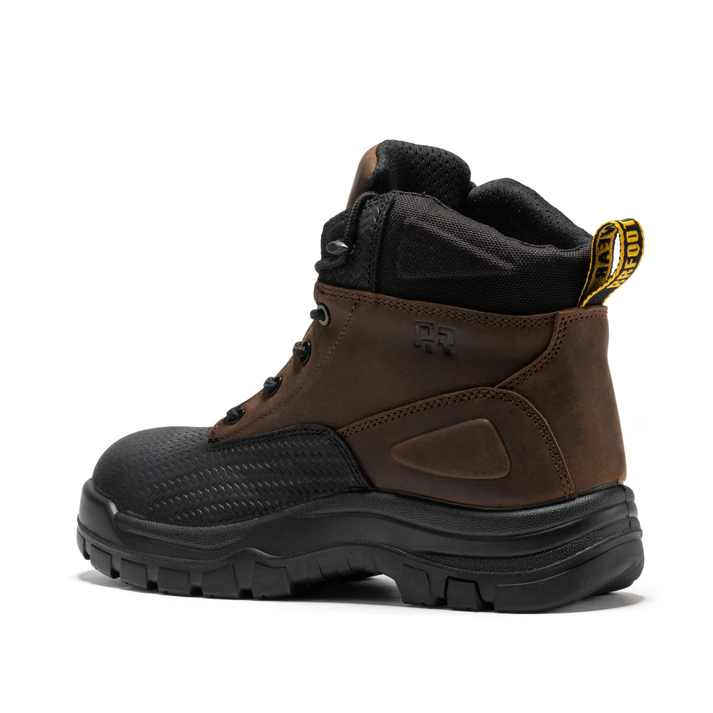 ROCKROOSTER Marfa Brown 6 Inch Waterproof Composite Toe Leather Work Boots CP210