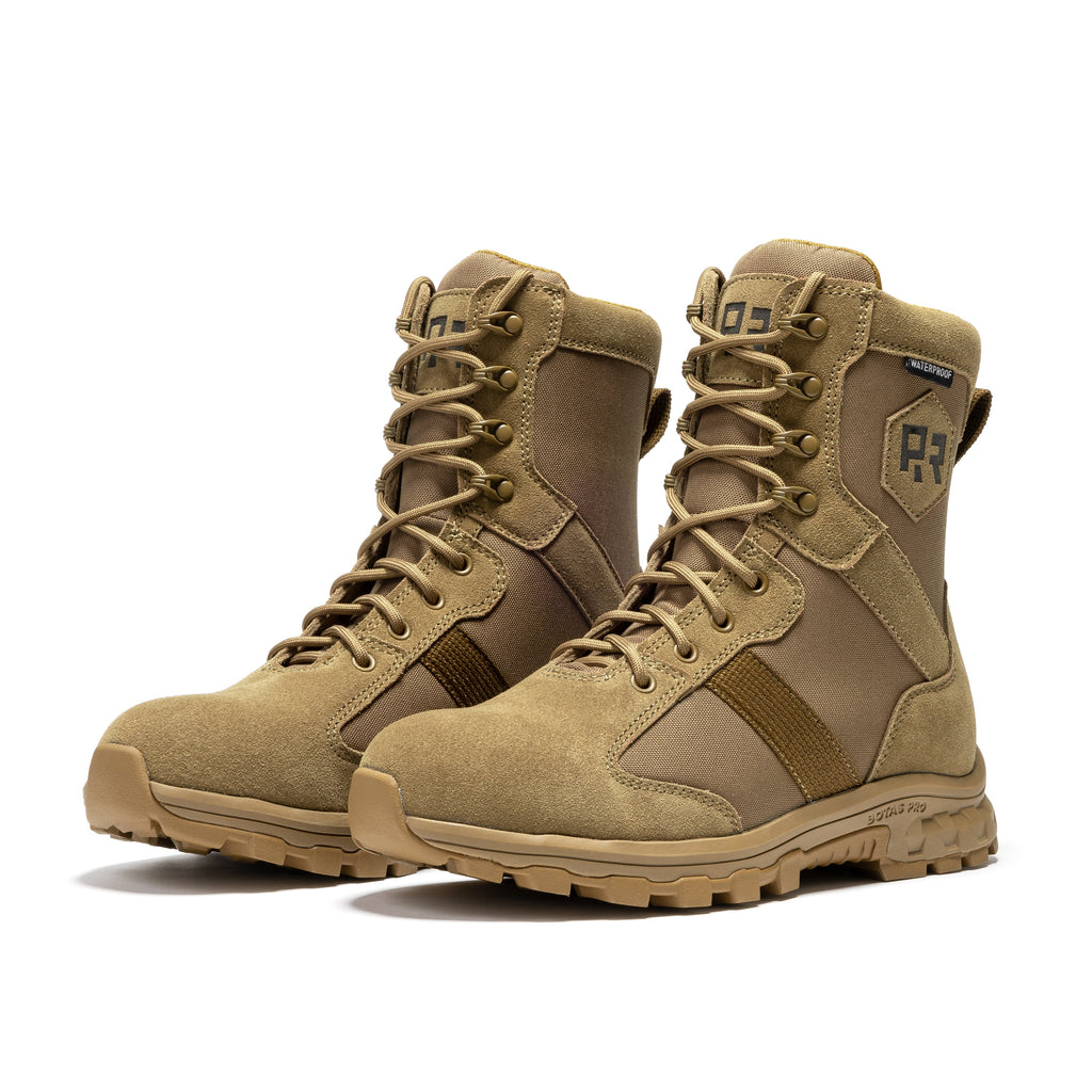 ROCKROOSTER Colmar Coyote 8 inch Suede Leather Waterproof Tactical & Military Boots AB500