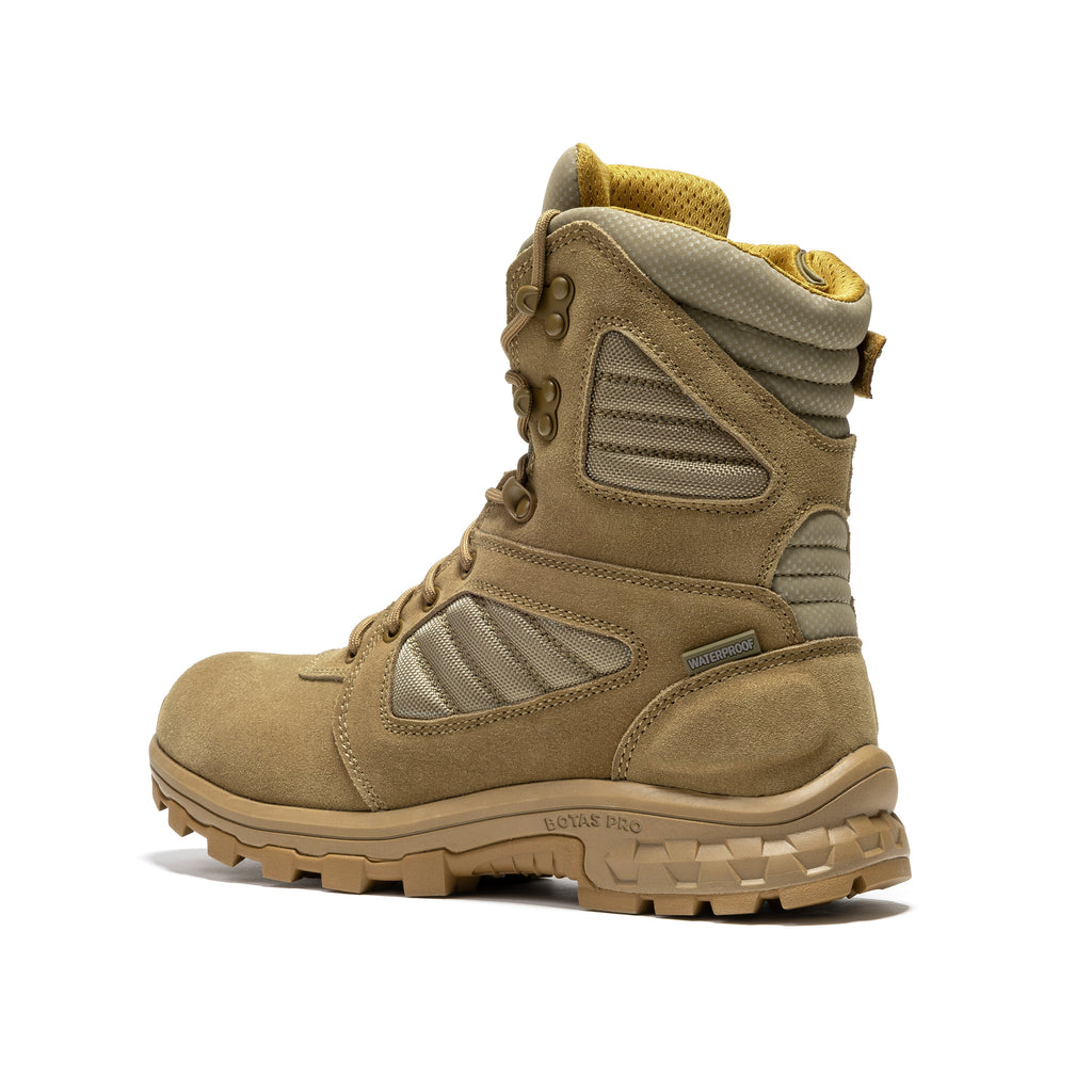 ROCKROOSTER Burano Coyote 8 inch Suede Leather Waterproof Tactical & Military Boots AB540