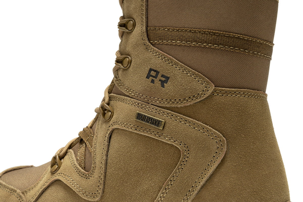 ROCKROOSTER Colmar Coyote 8 inch Suede Leather Waterproof Tactical & Military Boots AB520