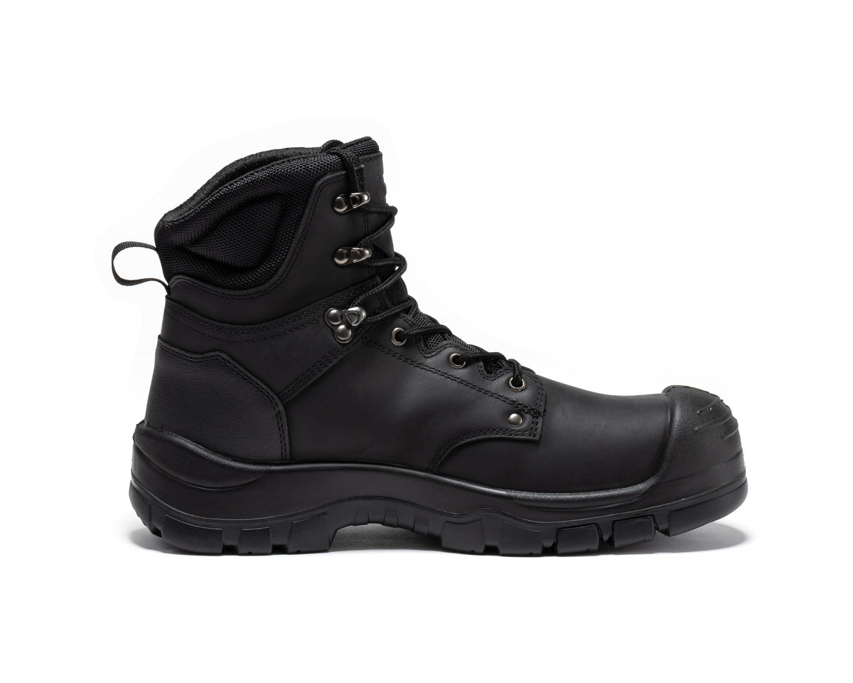 ROCKROOSTER Woodland Black 6 inch Waterproof Composite Toe Leather Work Boots AK662