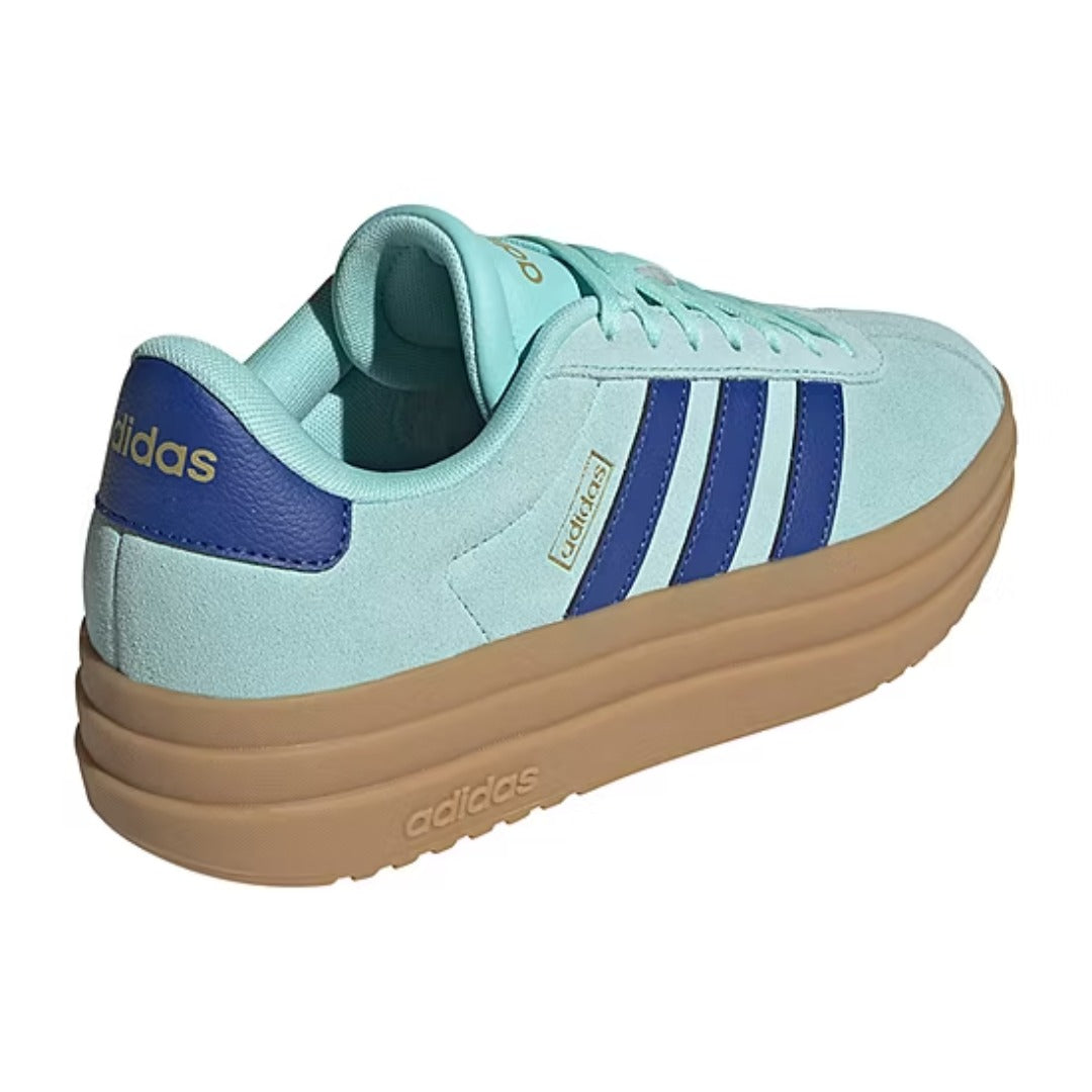 adidas Women's VL Court Bold (Flash Aqua / Team Royal Blue / Gold Metallic)