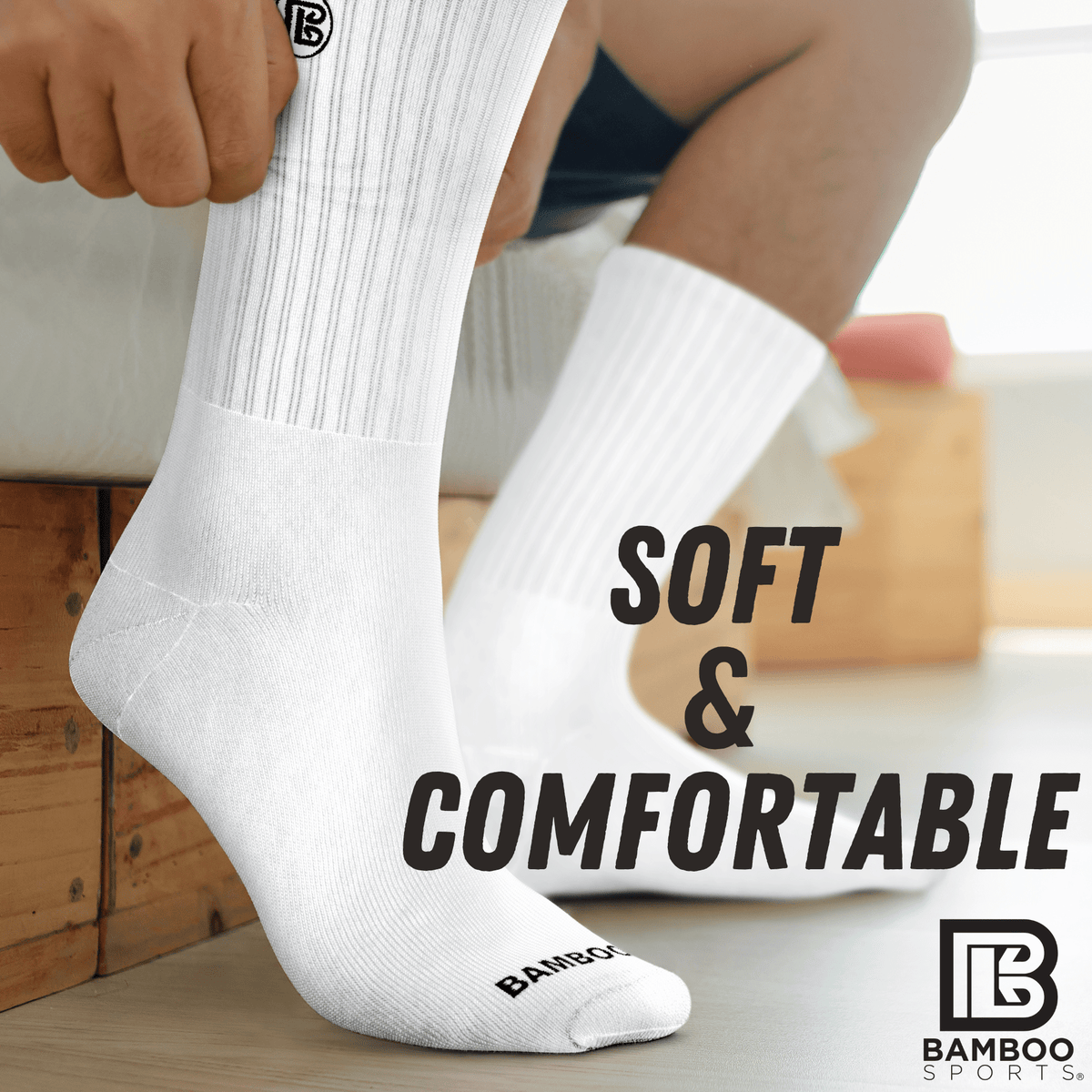 Premium Bamboo Rayon Crew Socks