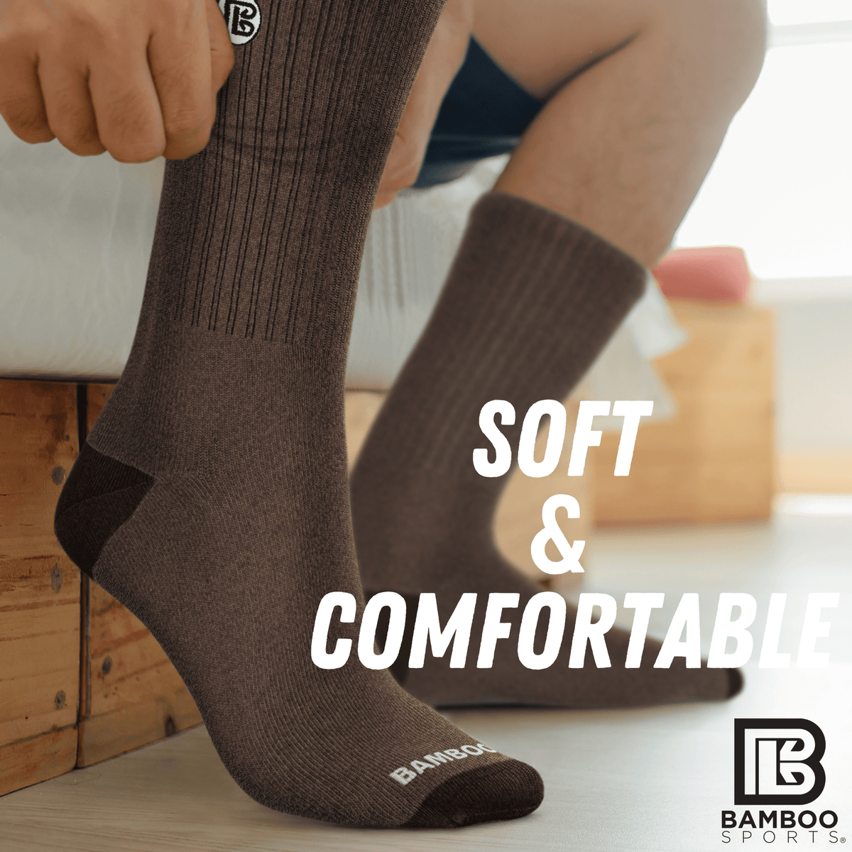 Premium Bamboo Rayon Crew Socks