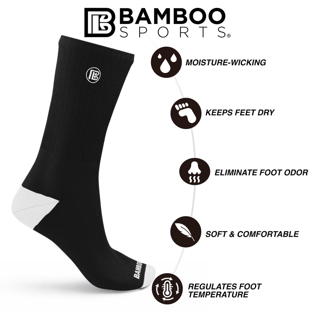 Premium Bamboo Rayon Crew Socks