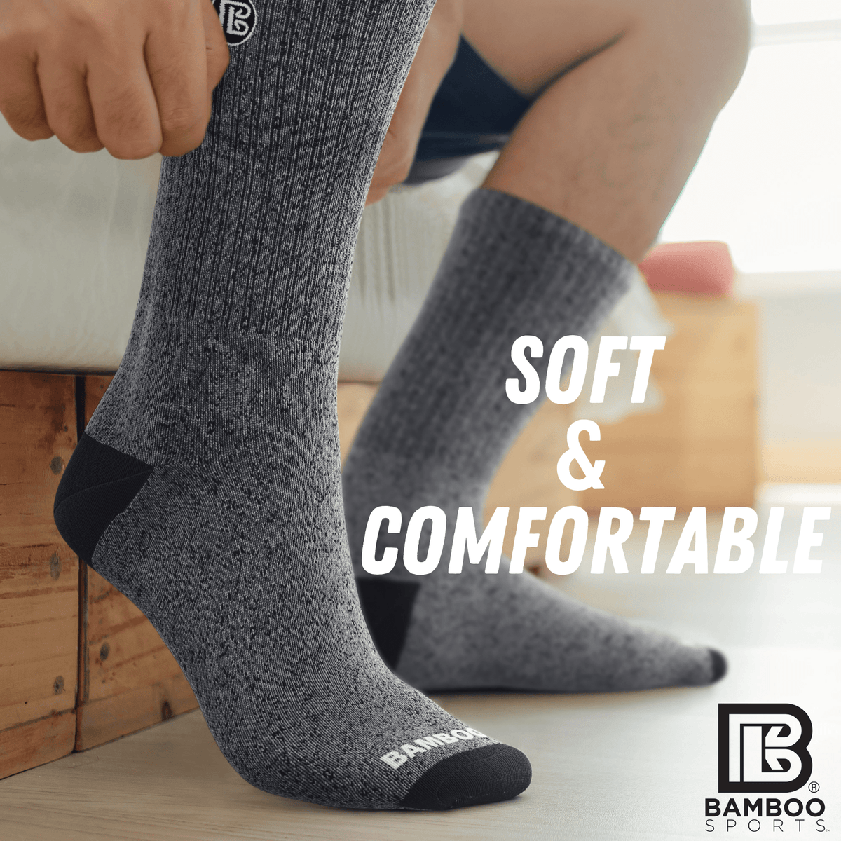 Premium Bamboo Rayon Crew Socks