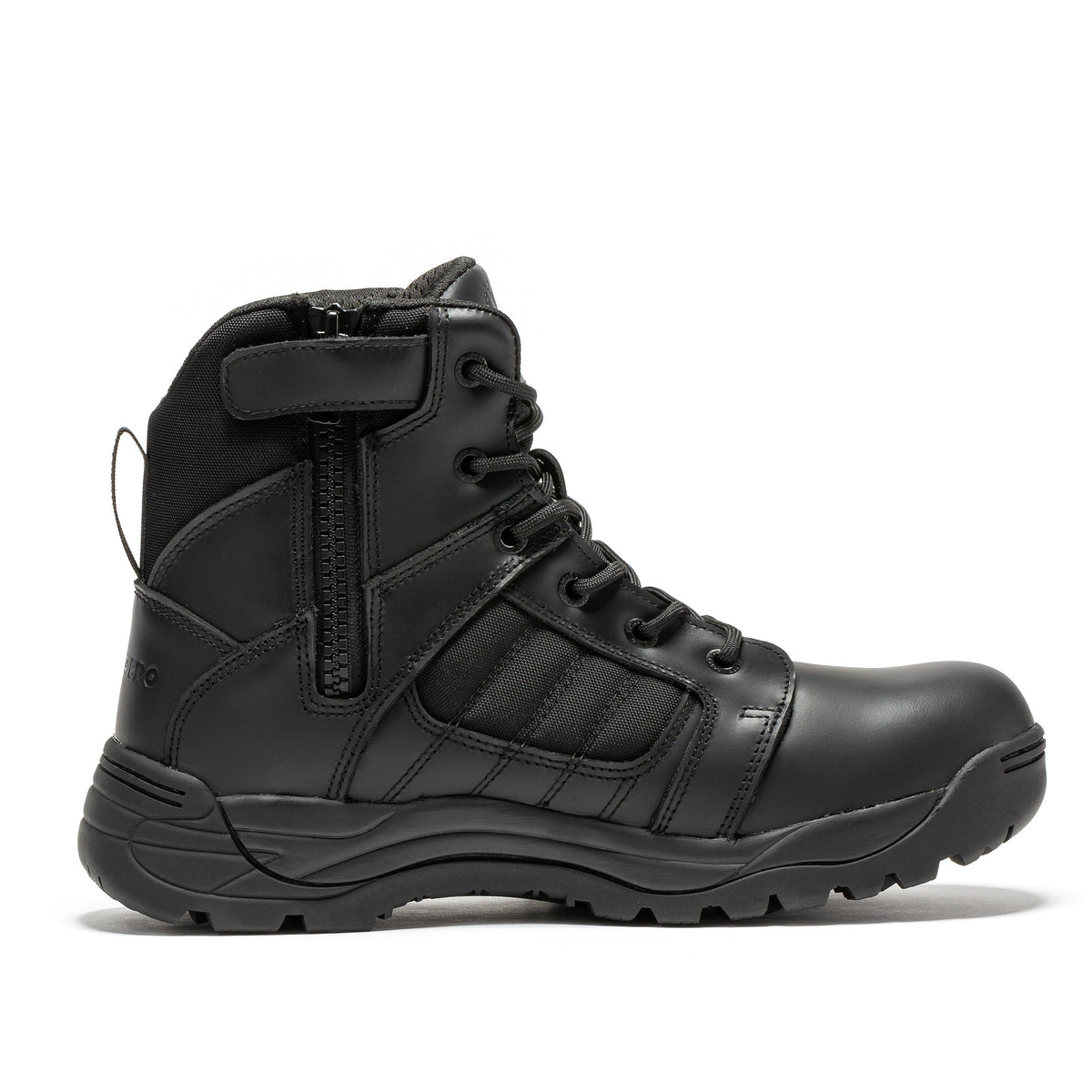 Botas Pro Black Men's 6 inch Side Zipper Rubber Sole Tactical Boots BMP111BK