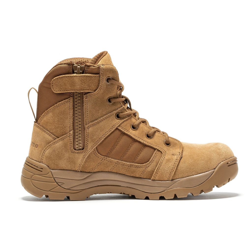 Botas Pro Coyote Men's 6 inch Side Zipper Rubber Sole Tactical Boots BMP111CT
