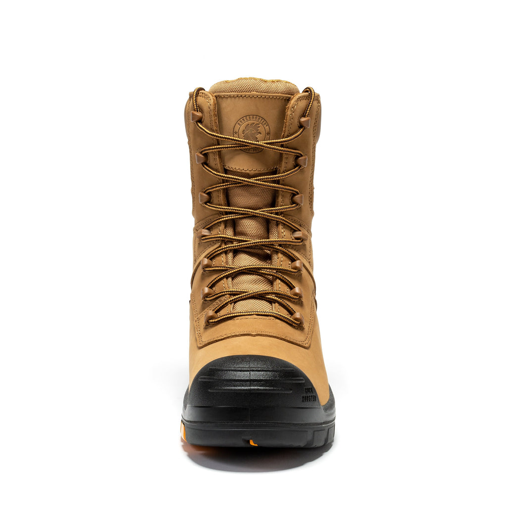 rockrooster Beaufort Men's Brown 8 inch Waterproof Composite Toe Work Boots AK831