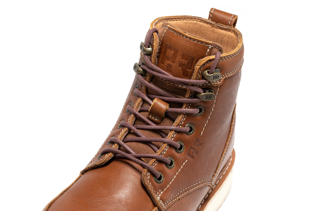 ROCKROOSTER Edgewood Men's 6 Inch Black Steel Toe Wedge Work Boots SAP610BK